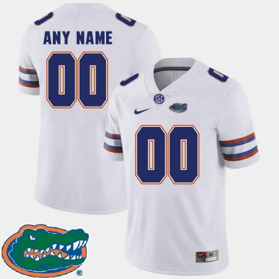 Men's Florida Gators #00 Customize NCAA Nike White 2018 SEC Authentic Stitched College Football Jersey HGE8662PF